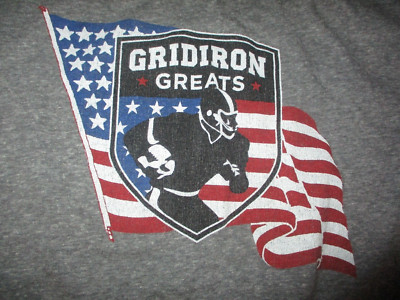 Super Soft Gray NFL GRIDIRON GREATS Logo T Shirt XL By Retro Brand Tri Blend