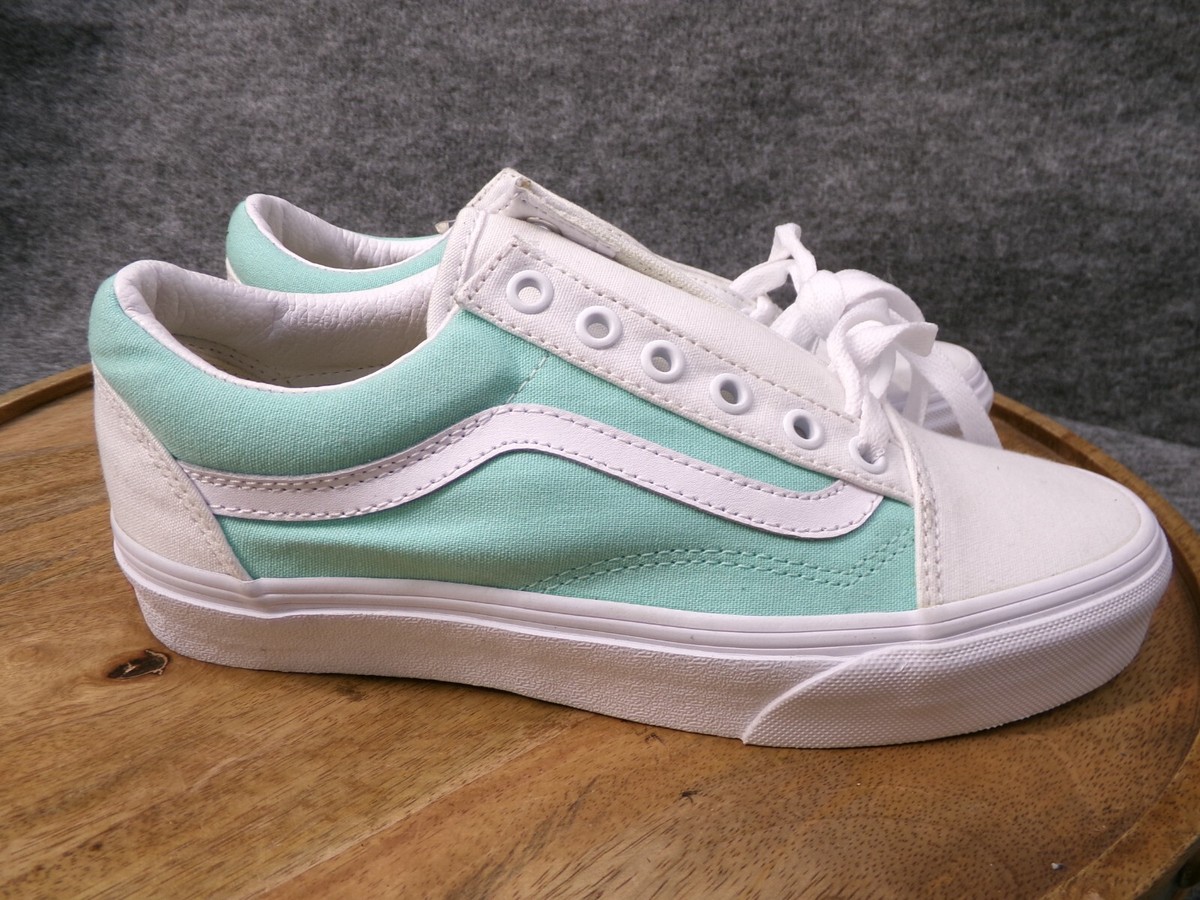 Vans Women Old Skool Custom Pastel Colorblock Mint Green White