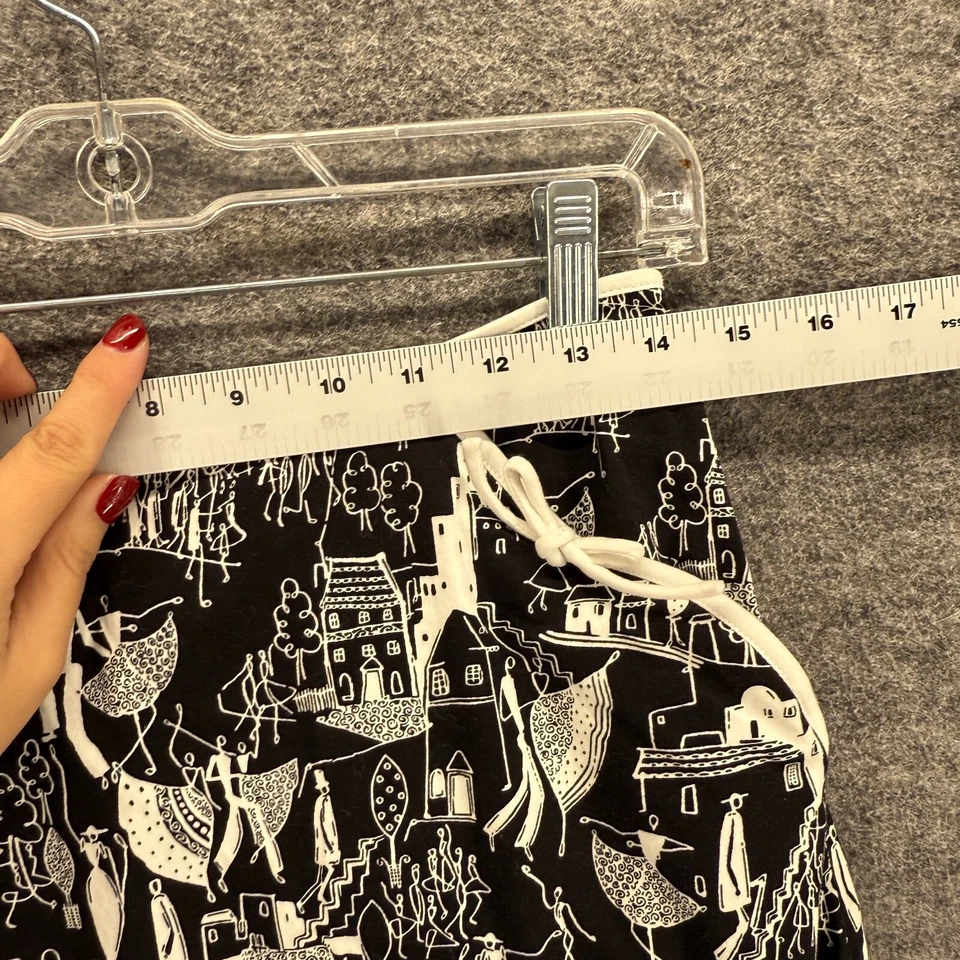 Falda Grace Elements Mujer 4 Negra Geométrica Línea A Midi Cremallera Algodón tiro medio Foto 3 de 4