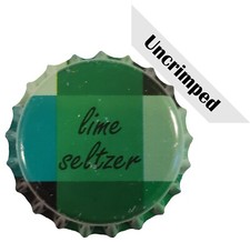 100 Green Beer Bottle Caps Lime Seltzer (New, Uncrimped) Plaid SEE CONDITION