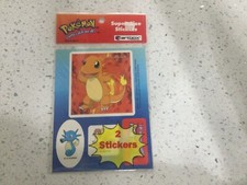 1998 POKEMON ARTBOX Sticker sheets CHARMANDER Super Size ASH MISTY BROCK SEALED