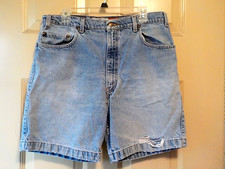 VTG MEN'S LEVI STRAUSS SIGNATURE BLUE DENIM SHORTS RELAX FIT SIZE 38 PREOWNED