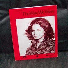 The Way We Were by Barbra Streisand 1973 Sheet Music