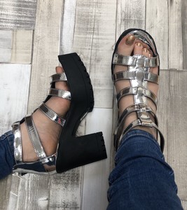 chunky platform gladiator sandals