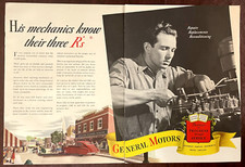 1941 GENERAL MOTORS Vintage 2-Page Print Ad Car Mechanic Buick Pontiac Cadillac