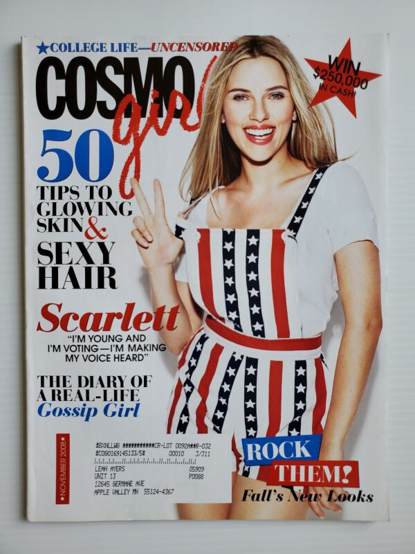 2008 COSMO Girl magazine SCARLETT JOHANSSON Sophia Bush Zac