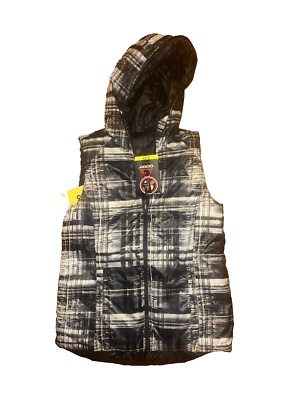 GERRY DOWN VEST Sz S Women's Reversible Hooded Packable Vest Black