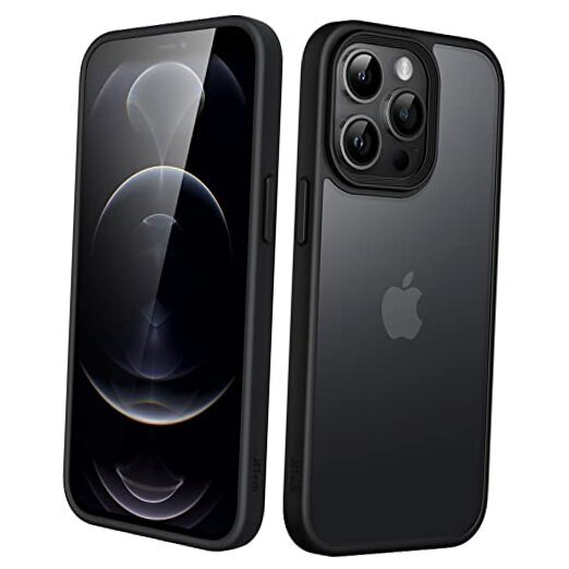 Matte Case for iPhone 12 Pro Max 6.7-Inch, Shockproof Military Grade Black