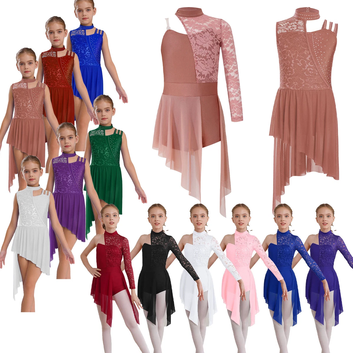 iEFiEL iEFiEL Mädchen Kleid Ballettkleid Kinder Ballett Trikot