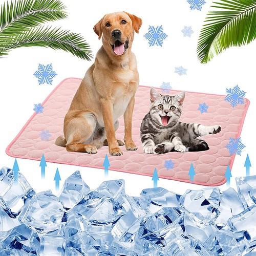 Alfombra de refrigeración estera de frío almohada de refrigeración manta de refrigeración estera de hielo 100cmx70cm azul perro gato - Imagen 1 de 26