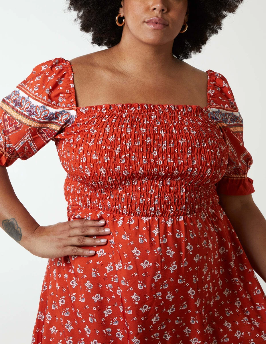 Blue vanilla top floral maxi dress