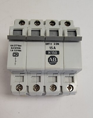 ALLEN BRADLEY CRICUIT BREAKER 1492-CB3 H150. 1492-ACB. 15AMP, 4 POLE.