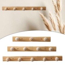 Perchero de madera perchero organizador resistente que ahorra espacio montaje en pared pared pared de madera