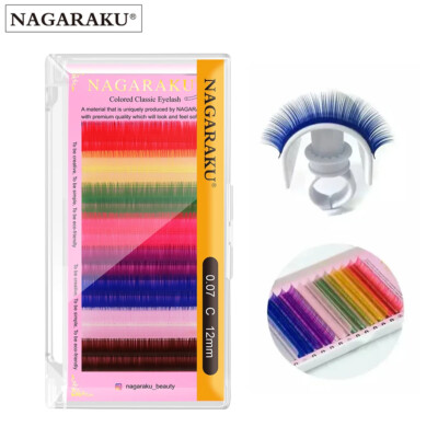 NAGARAKU Mix Color Wimpern Make up Soft Natural Synthetic Mink Rainbow Eyelash