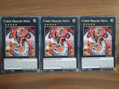 3x Yu-Gi-Oh! LEDD-DEB30 Cyber Dragon Nova Common NM 1st Ed