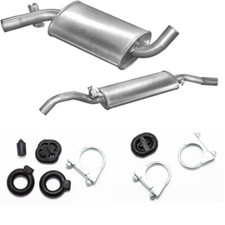 Auspuff Komplett Mitteltopf Endtopf  fur VW Golf 2 II  1.0 1.3 1.6 8V +ANBAUSATZ