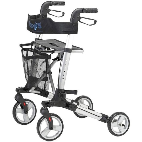 Days Deluxe Lightweight Rollator - Lockable Loop Brakes, Built-in Rest Seat - Picture 8 of 11