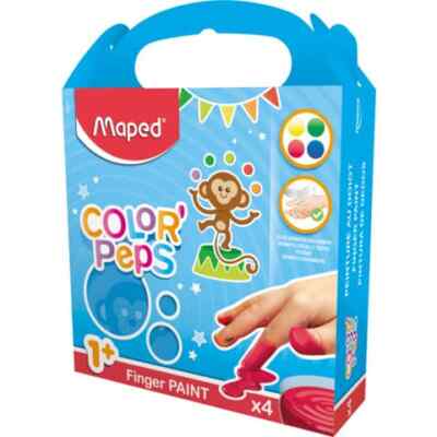 4 Maped my first Fingerfarbe Color Peps weich cremig abwaschbar Fingermalfarben