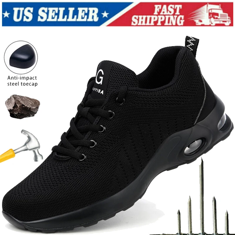 Mens Indestructible Safety Work Shoes Steel Toe Boots Lightweight Sneaker Size