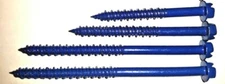 Concrete Masonry HEX Head 1/4x  1-1/4" to 6" Anchor Screw, Blue,Tapcon, Bulk