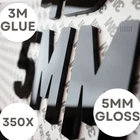 350 x 5mm Gloss 4D Number Plate Letters Digits - PREMIUM GRADE Number Reg