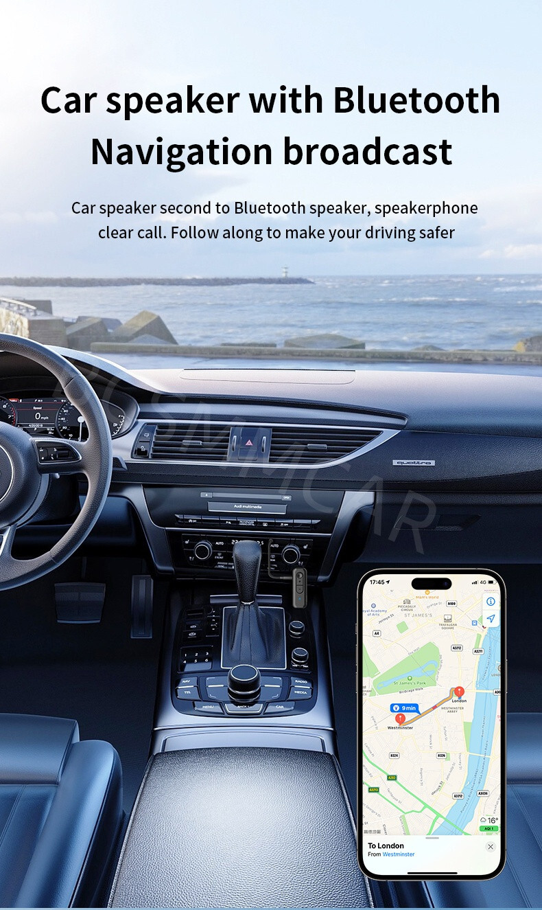Bluetooth Receiver Adapter Wireless Car Audio Music Handsfree Headset 3.5mm Jack