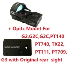 ADE RD3-013 Red Dot + Optic Mount Plate For Taurus PT111 G2,G2C,G3,PT140 tx22