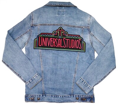 Universal Studios Florida Retro Marquee Logo Denim Jacket L