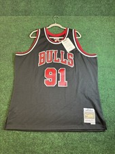 Men Chicago Bulls Dennis Rodman Mitchell Ness Black 1997-98 HWC Swingman Jersey