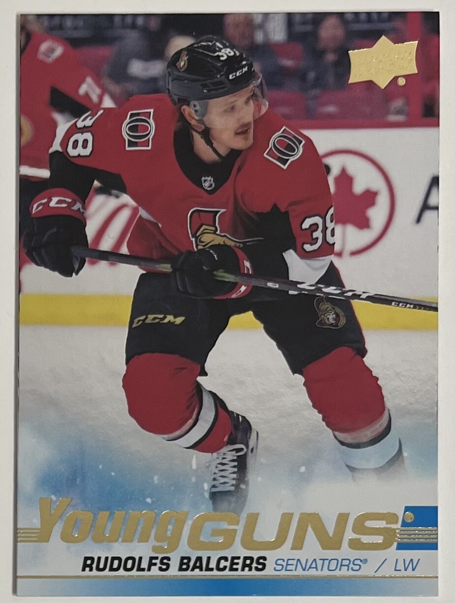 Rudolfs Balcers 2019-20 Upper Deck Young Guns Silver Foil Rookie RC #218