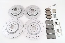 Maserati Ghibli Base front rear brake pads & drilled upgraded rotors