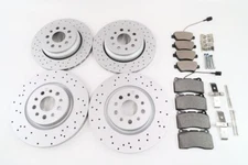 Maserati Ghibli Base front rear brake pads & drilled upgraded rotors