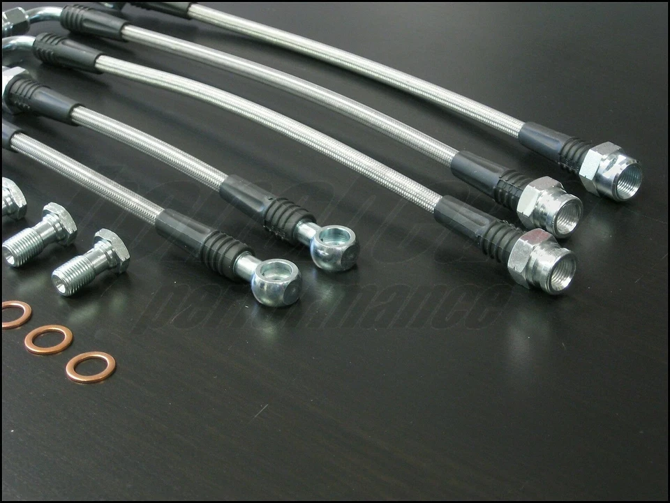 Líneas de freno trenzadas de acero inoxidable Techna-Fit 1998-2002 Chevrolet Camaro Foto 4 de 4