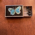 Matchbox from Italy with iridescent blue butterfly — photo 1