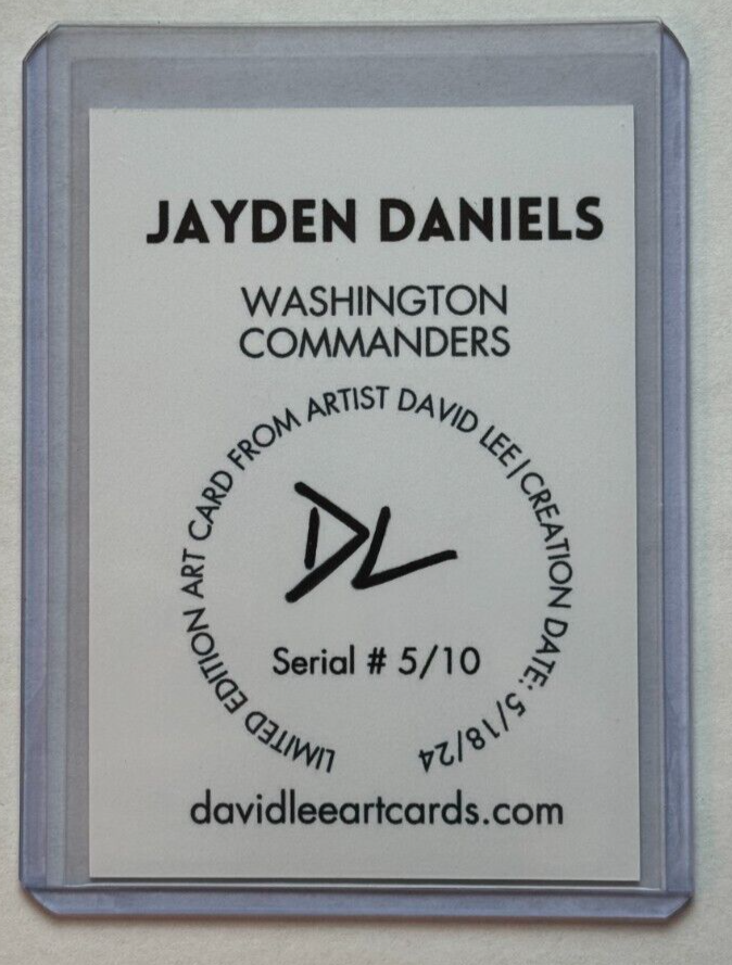 Jayden Daniels Limited Edition Artist Signed Jayden Daniels Limited Edition Artist Signed
