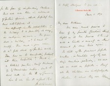 Henry Austin Bruce 1st Baron Aberdare SIGNED AUTOGRAPHED Manuscript Letter 1871