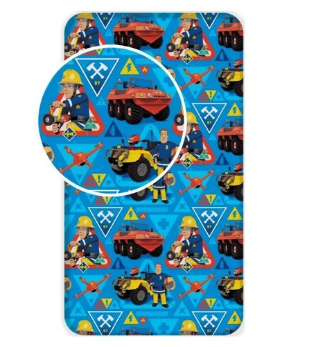 Official Licensed Fireman Sam Sheet 90x200x25cm Single Bed 100% Cotton - Picture 2 of 3