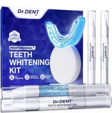 DrDent Professional LED Teeth Whitening Kit Sensitivity Free Formula 30+ Session