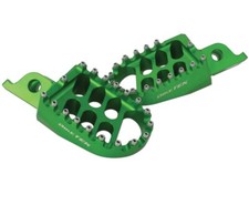 PEDANE OFFROAD CROSS ENDURO BIKETEK ERGAL VERDE KAWASAKI KXF 250 450 2006 2020