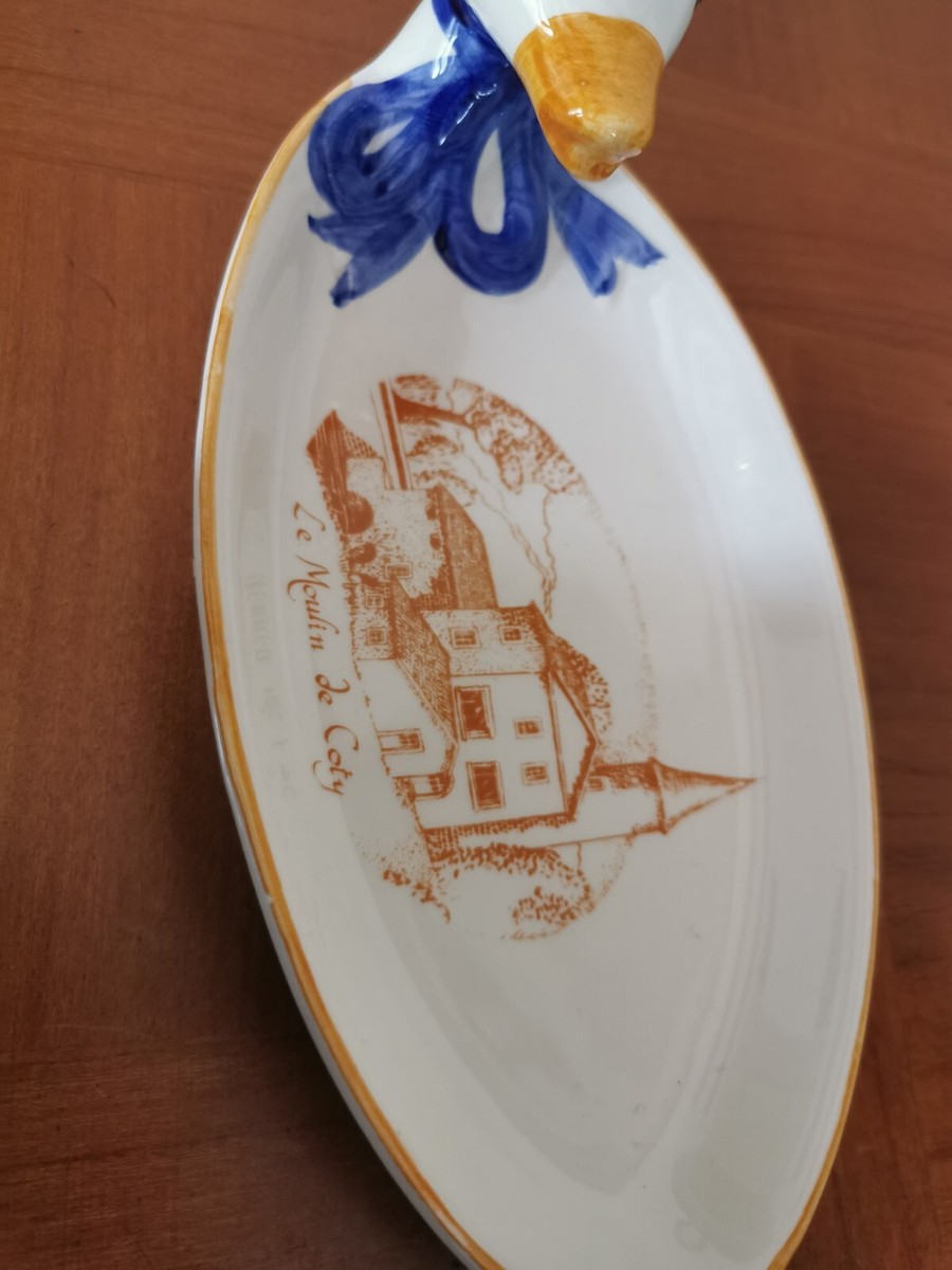 Plat à Foie Gras En Porcelaine - Le Moulin De Coty - 20 Cm - Blanc - Occasion