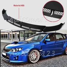 For Subaru Impreza 2007-2023 Gloss Front Bumper Lip Spoiler Splitter Body Kit
