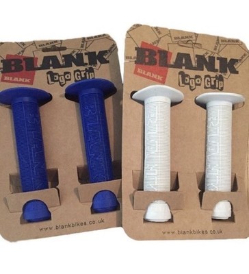 Blank BMX Logo Lenkergriffe - Farbe wählbar: blau oder weiß 150 mm