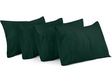 4 Queen Size Pillow Covers, Envelope Design, Ultra Soft Microfiber,Green