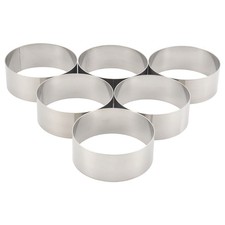 6 Pcs Hamburger Bun Rings,Burger Mold,4 Inch   Molds for Cooking,Cooking4067