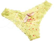 Victoria's Secret Vintage Panties Dream Angels Cheeky Cheekini Yellow Heart OSFM