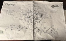 CRAFTWAYS Wildflowers 11-1340 20x30 set stamped pillowcases for embroidery NWOT