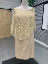 Capri by Mon Cheri Lace Special Occasion Dress Size 16 Yellow