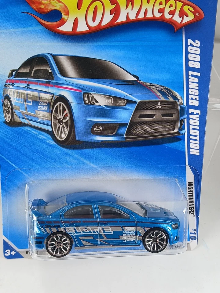Hot Wheels Nightburnerz 2010 - Lancer Evolution 2008 - azul Foto 3 de 4