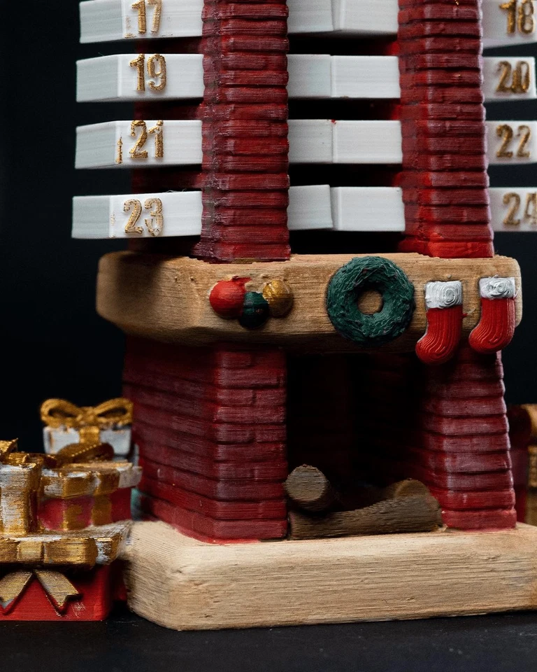 Chimenea de cuenta regresiva de Santa | Calendario de Adviento de Navidad Foto 3 de 4