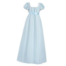 FCCAM Regency Dresses for Women Empire Waist Dress Victorian Ball XX-Large Blue